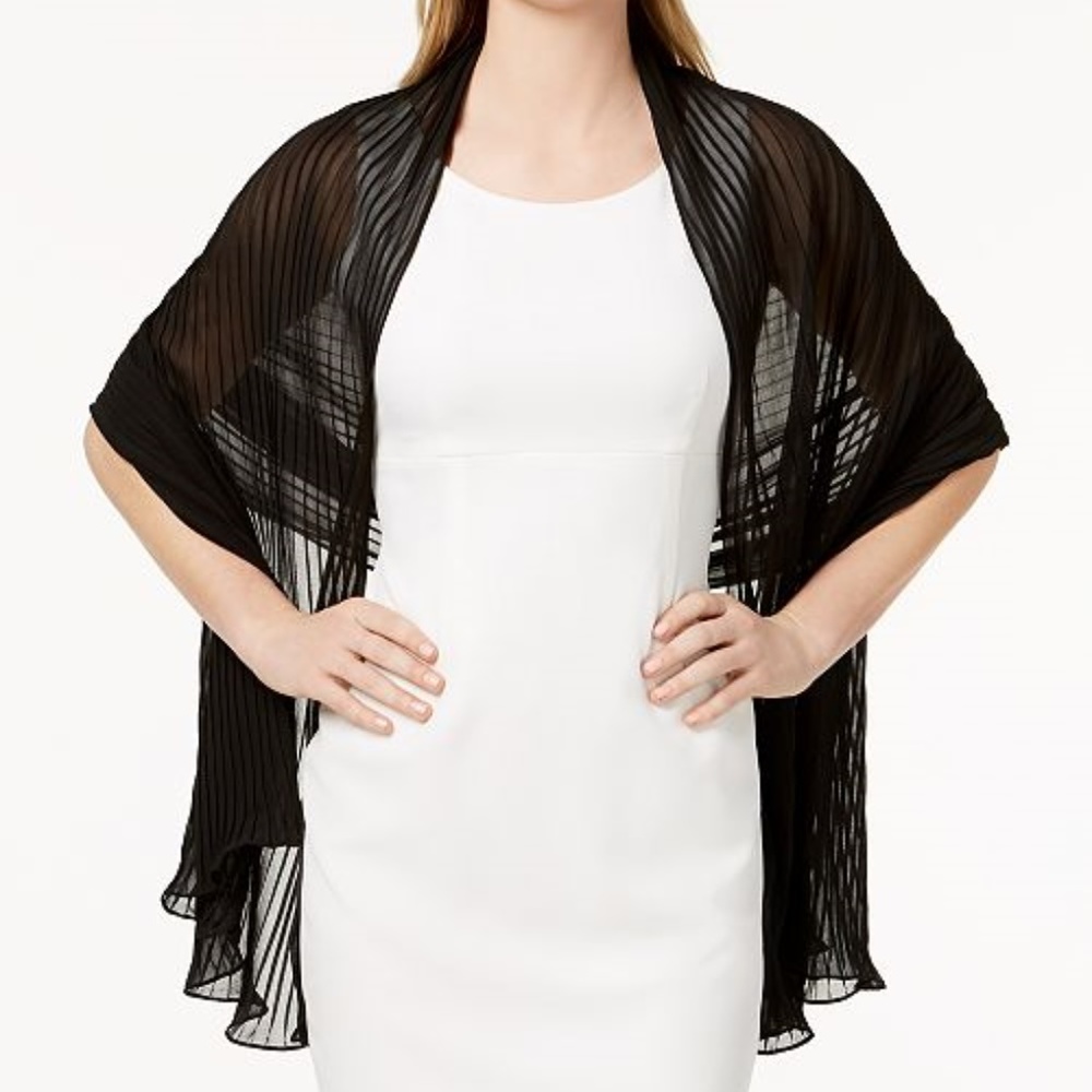 Betsey Johnson Georgette Pleated Evening Wrap